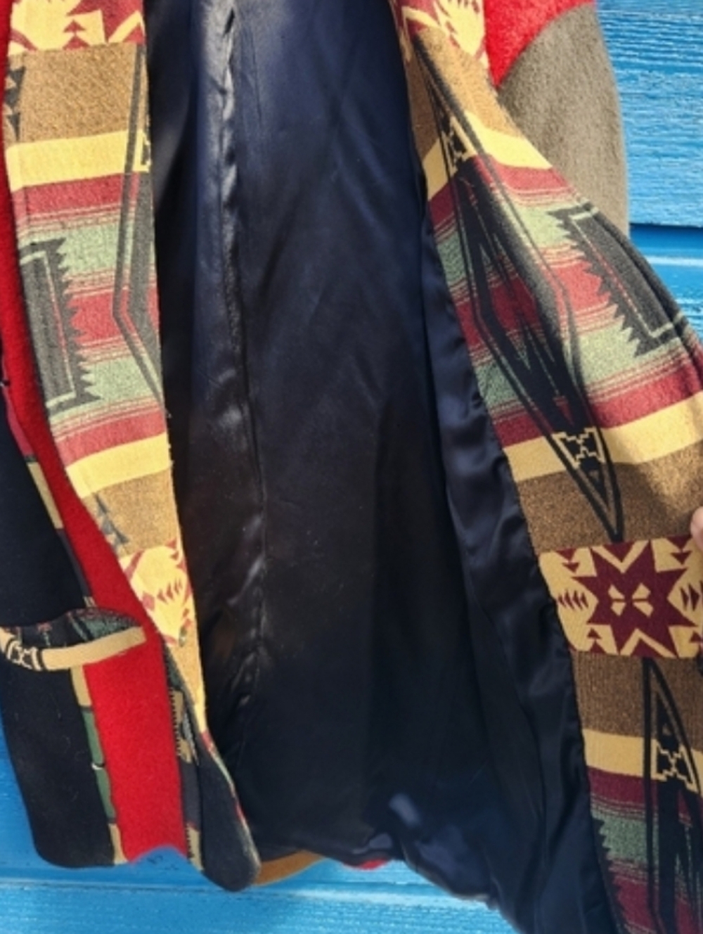 Coloratura Southwestern Wool Blazer - Red, Black - Picture 8 of 11